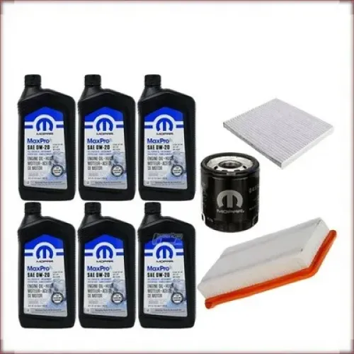 KIT D'HUILE MOPAR 0W-20 HUILE/FILTRE À AIR/FILTRE D'HABITACLE POUR CHRYSLER 200 2.4 R4 2015-2017