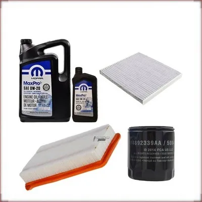 KIT OLIO MOPAR 0W-20 + FILTRI OLIO, ARIA E ABITACOLO PER CHRYSLER 200 2.4 R4 201...