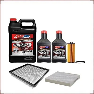 ZESTAW OLEJU AMSOIL 5W-30 + FILTRY OLEJU, POWIETRZA I KABINOWY DO CHRYSLER 200 3...