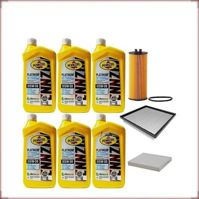 ZESTAW OLEJU PENNZOIL 5W-30 + FILTRY OLEJU, POWIETRZA I KABINOWY DO CHRYSLER 200...