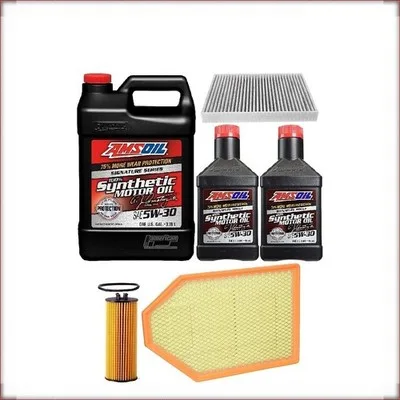 KIT OLIO AMSOIL 5W-30 + FILTRI OLIO, ARIA E ABITACOLO PER CHRYSLER 300 3.6 V6 20...