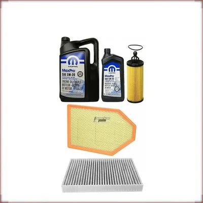 KIT OLIO MOPAR 5W-20 + FILTRI OLIO, ARIA E ABITACOLO PER CHRYSLER 300 3.6 V6 201...