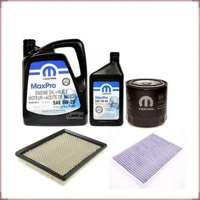 KIT OLIO MOPAR 5W-20 + FILTRI OLIO, ARIA E ABITACOLO PER CHRYSLER 300C 2.7 V6 20...