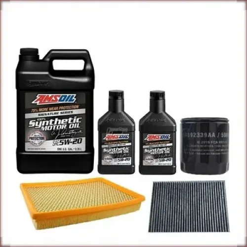 KIT OLIO AMSOIL 5W-20 + FILTRI OLIO, ARIA E ABITACOLO PER CHRYSLER 300C 2.7 V6 2009-2010
