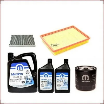 KIT OLIO MOPAR 5W-20 + FILTRI OLIO, ARIA E ABITACOLO PER CHRYSLER 300C 5.7 V8 20...