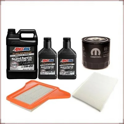 AMSOIL 5W-20 + FILTRY OLEJU, POWIETRZA I KABINOWY DO CHRYSLER PACIFICA 3.8 V6 20...