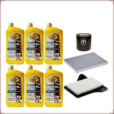PENNZOIL 5W-20 + FILTRI OLIO, ARIA E ABITACOLO PER CHRYSLER PACIFICA 3.8 V6 2005...