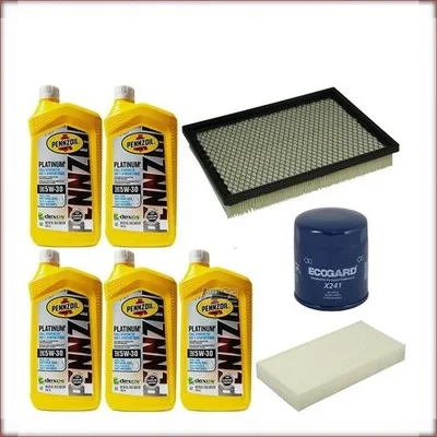 PENNZOIL 5W-30 + FILTRI OLIO, ARIA E ABITACOLO PER CHRYSLER PT CRUISER 2.4 R4 20...