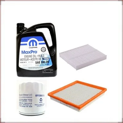 MOPAR 5W-20 + FILTRI OLIO, ARIA E ABITACOLO PER CHRYSLER TOWN & COUNTRY 3.3 V6 2...