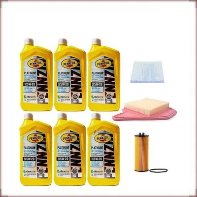 PENNZOIL 5W-20 + FILTRI OLIO, ARIA E ABITACOLO PER CHRYSLER TOWN & COUNTRY 3.6 V...
