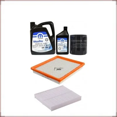 ZESTAW OLEJU MOPAR 10W-30 + FILTRY OLEJU, POWIETRZA I KABINOWY DO CHRYSLER TOWN ...