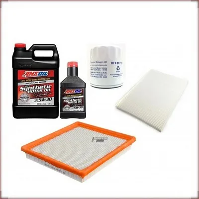 KIT OLIO AMSOIL 5W-30 + FILTRI OLIO, ARIA E ABITACOLO PER CHRYSLER VOYAGER 2.4 R...