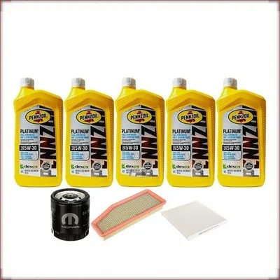 ZESTAW OLEJU PENNZOIL 5W-30 + FILTRY OLEJU, POWIETRZA I KABINOWY DO JEEP CHEROKE...