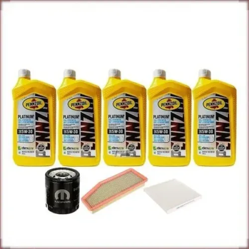 ZESTAW OLEJU PENNZOIL 5W-30 + FILTRY OLEJU, POWIETRZA I KABINOWY DO JEEP CHEROKEE 2.0 R4 2019-2022
