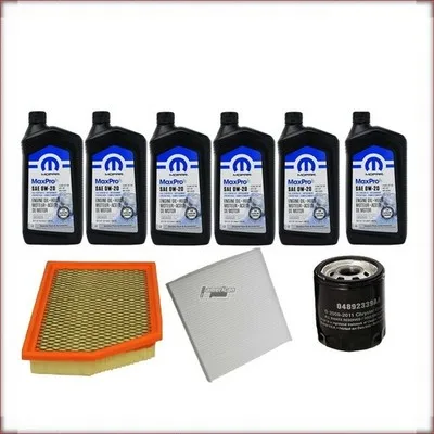KIT OLIO MOPAR 0W-20 + FILTRI OLIO, ARIA E ABITACOLO PER JEEP CHEROKEE 2.4 R4 20...