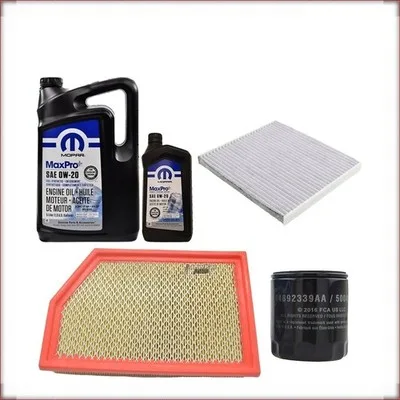 KIT OLIO MOPAR 0W-20 + FILTRI OLIO, ARIA E ABITACOLO PER JEEP CHEROKEE 2.4 R4 20...