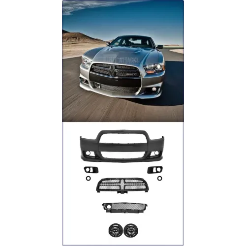 PARAURTI ANTERIORE COMPLETO PER DODGE CHARGER 2011 - 2014 SRT STILE CON RADAR
