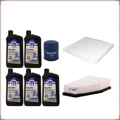 KIT OLIO MOPAR 0W-20 + FILTRI OLIO, ARIA E ABITACOLO PER JEEP CHEROKEE 2.4 R4 20...