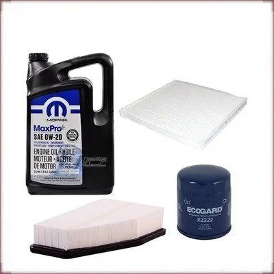 KIT OLIO MOPAR 0W-20 + FILTRI OLIO, ARIA E ABITACOLO PER JEEP CHEROKEE 2.4 R4 20...