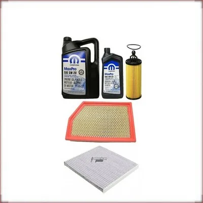 ZESTAW OLEJU MOPAR 5W-20 + FILTRY OLEJU, POWIETRZA I KABINOWY DO JEEP CHEROKEE 3...