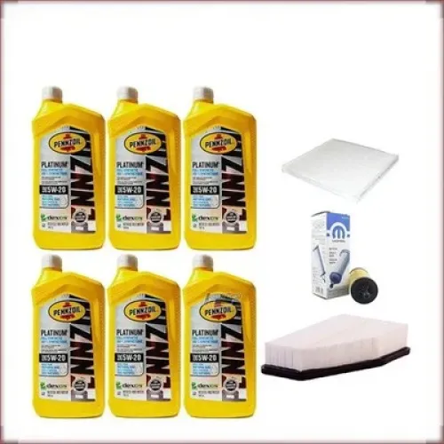 ZESTAW OLEJU PENNZOIL 5W-20 + FILTRY OLEJU, POWIETRZA I KABINOWY DO JEEP CHEROKEE 3.2 V6 2019-2021