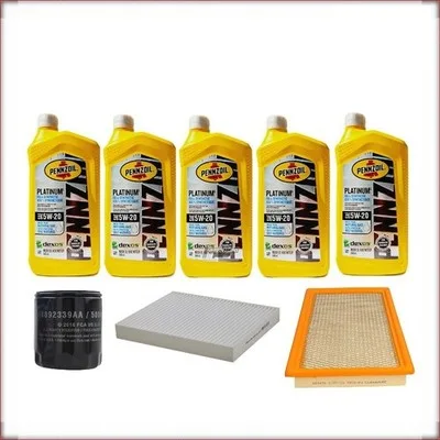ZESTAW OLEJU PENNZOIL 5W-20 + FILTRY OLEJU, POWIETRZA I KABINOWY DO JEEP COMPASS...