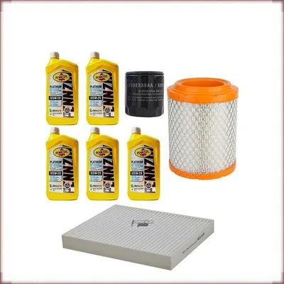ZESTAW OLEJU PENNZOIL 5W-20 + FILTRY OLEJU, POWIETRZA I KABINOWY DO JEEP COMPASS...