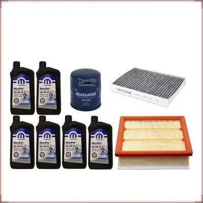 KIT OLIO MOPAR 0W-20 + FILTRI OLIO, ARIA E ABITACOLO PER JEEP COMPASS 2.4 R4 201...