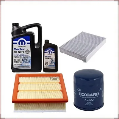 KIT OLIO MOPAR 0W-20 + FILTRI OLIO, ARIA E ABITACOLO PER JEEP COMPASS 2.4 R4 201...