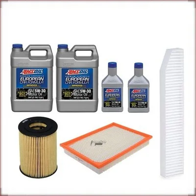 ZESTAW OLEJU AMSOIL 5W-30 + FILTRY OLEJU, POWIETRZA I KABINOWY DO JEEP GRAND CHE...