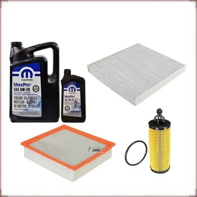 MOPAR 0W-20 + FILTRI OLIO, ARIA E ABITACOLO PER JEEP GRAND CHEROKEE 3.6 V6 2016-...