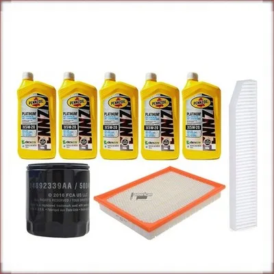 PENNZOIL 5W-20 + FILTRI OLIO, ARIA E ABITACOLO PER JEEP GRAND CHEROKEE 3.7 V6 20...