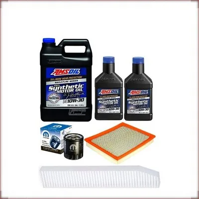 AMSOIL 10W-30 + FILTRY OLEJU, POWIETRZA I KABINOWY DO JEEP GRAND CHEROKEE 4.0 R6...