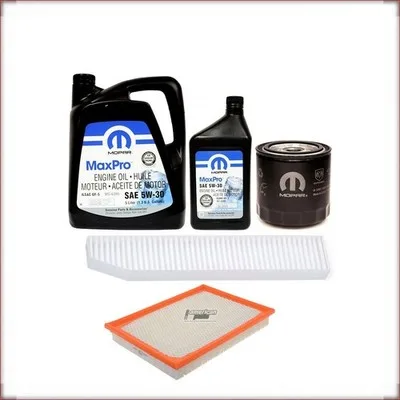 MOPAR 5W-30 + FILTRI OLIO, ARIA E ABITACOLO PER JEEP GRAND CHEROKEE 4.7 V8 2005-...
