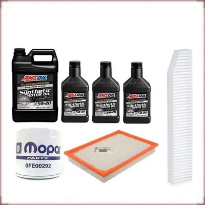 AMSOIL 5W-20 + FILTRY OLEJU, POWIETRZA I KABINOWY DO JEEP GRAND CHEROKEE 5.7 V8 ...
