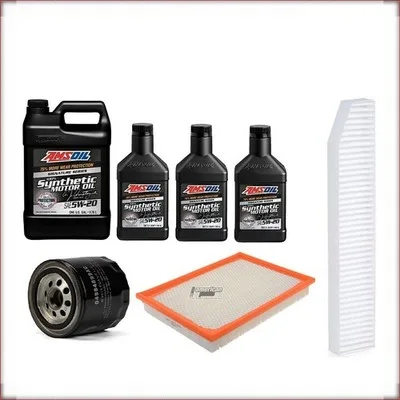 KIT OLIO AMSOIL 5W-20 + FILTRI OLIO, ARIA E ABITACOLO PER JEEP GRAND CHEROKEE 5....