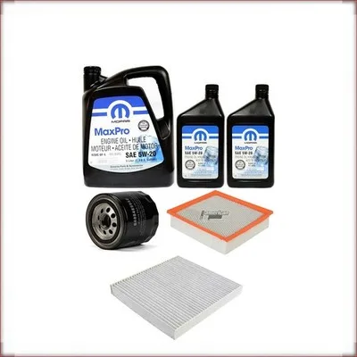 MOPAR 5W-20 + FILTRI OLIO, ARIA E ABITACOLO PER JEEP GRAND CHEROKEE 5.7 V8 2011-...
