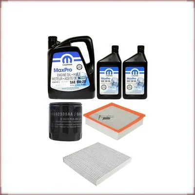 MOPAR 5W-20 + FILTRI OLIO, ARIA E ABITACOLO PER JEEP GRAND CHEROKEE 5.7 V8 2016-...