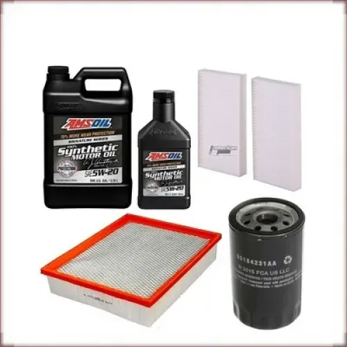 KIT OLIO AMSOIL 5W-20 + FILTRI OLIO, ARIA E ABITACOLO PER JEEP LIBERTY 3.7 V6 2009-2012