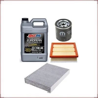 KIT OLIO AMSOIL 5W-40 + FILTRI OLIO, ARIA E ABITACOLO PER JEEP RENEGADE 1.4 R4 2...
