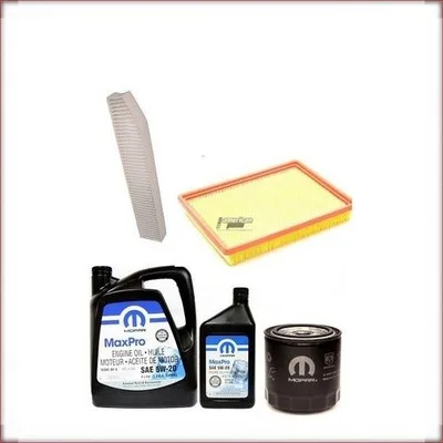 ZESTAW OLEJU MOPAR 5W-20 + FILTRY OLEJU, POWIETRZA I KABINOWY DO JEEP WK / WH 4....
