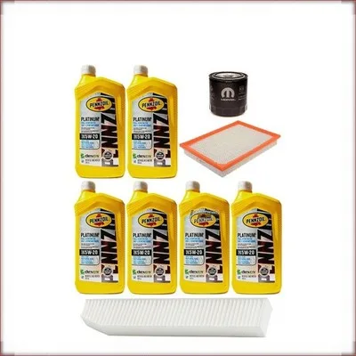 ZESTAW OLEJU PENNZOIL 5W-20 + FILTRY OLEJU, POWIETRZA I KABINOWY DO JEEP WK/WH 4...