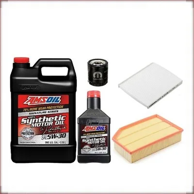 KIT OLIO AMSOIL 5W-30 + FILTRI OLIO, ARIA E ABITACOLO PER JEEP WRANGLER 2.0 R4 2...
