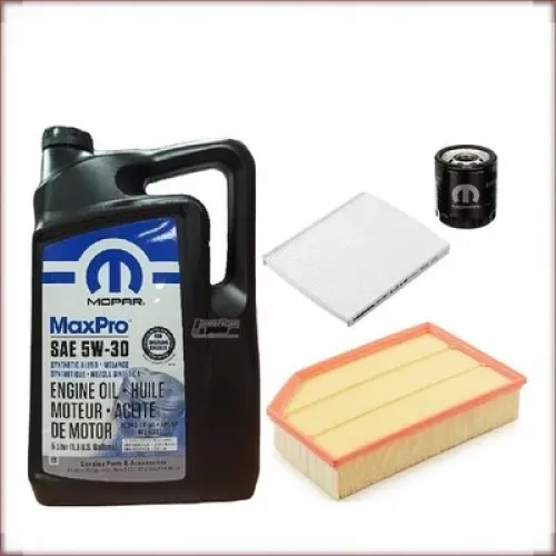 KIT OLIO MOPAR 5W-30 + FILTRI OLIO, ARIA E ABITACOLO PER JEEP WRANGLER 2.0 R4 2018-2023
