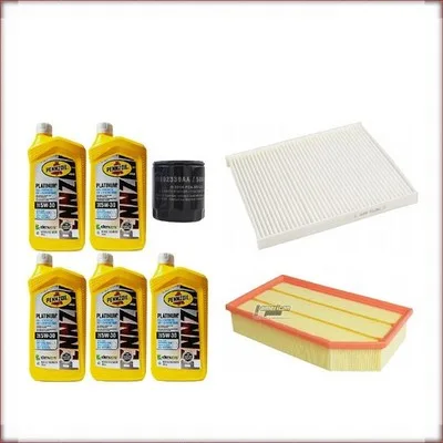 ZESTAW OLEJU PENNZOIL 5W-30 + FILTRY OLEJU, POWIETRZA I KABINOWY DO JEEP WRANGLE...