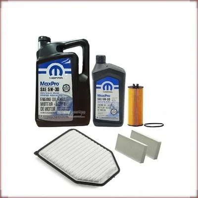 ÖLWECHSELSET MOPAR 5W-30 ÖL/LUFT/INNENRAUMFILTER FÜR JEEP WRANGLER 3.6 V6 2012