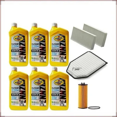 ZESTAW OLEJU PENNZOIL 5W-30 + FILTRY OLEJU, POWIETRZA I KABINOWY DO JEEP WRANGLE...