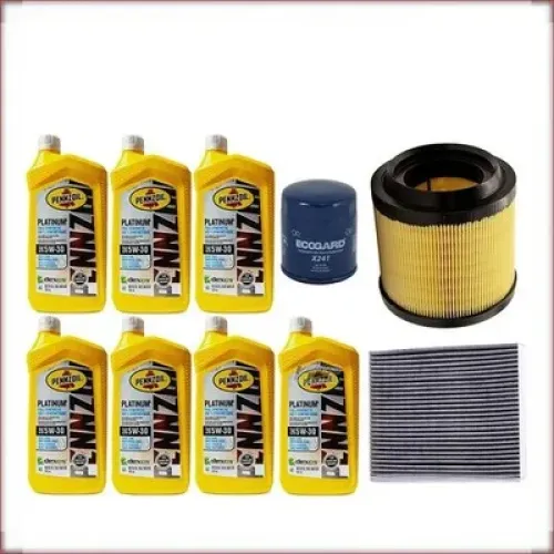 ZESTAW OLEJU PENNZOIL 5W-30 + FILTRY OLEJU, POWIETRZA I KABINOWY DO FORD BRONCO 2.3 R4 2021-2025