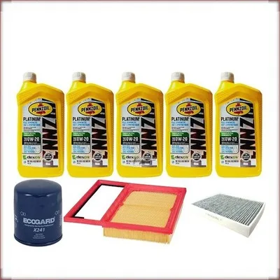 ZESTAW OLEJU PENNZOIL 0W-20 + FILTRY OLEJU, POWIETRZA I KABINOWY DO FORD C-MAX 2...