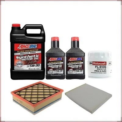 ÖLWECHSELSET AMSOIL 5W-30 ÖL/LUFT/INNENRAUMFILTER FÜR FORD EDGE 2.0 R4 2015-2020